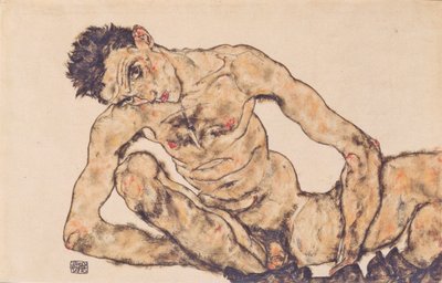 Aktselbstbildnis von Egon Schiele